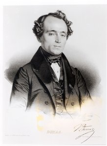 Ritratto di Alexandre Dumas Fils (1824-95) inciso da Gregoire e Deneux